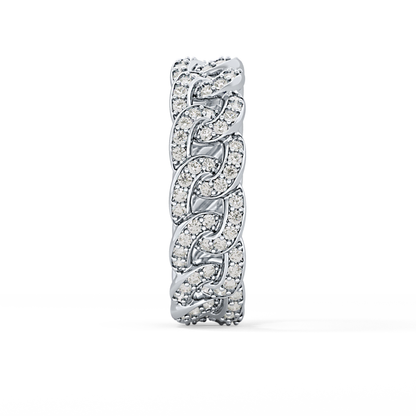 Full Eternity Wedding Band with 1.15 TCW Round Cut Moissanite – Yellow, White, or Rose Gold