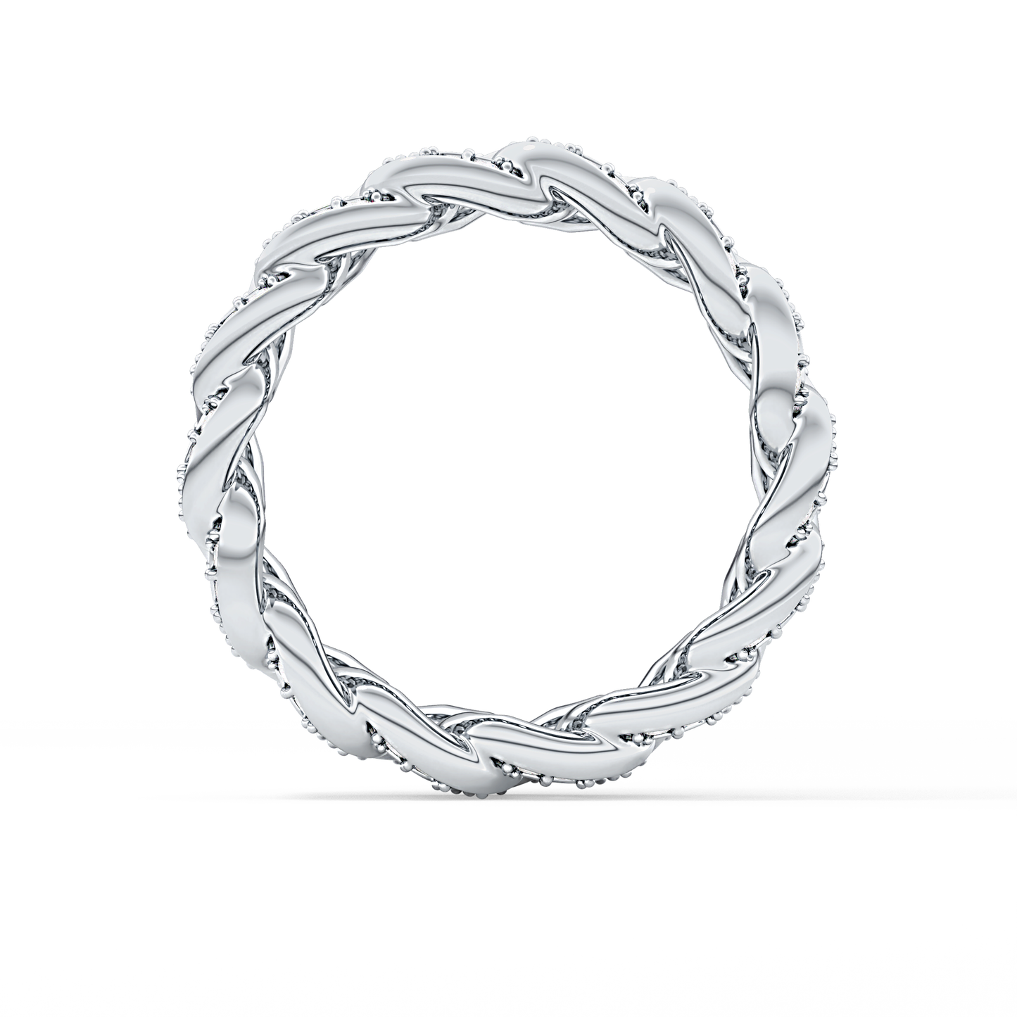 Full Eternity Wedding Band with 1.15 TCW Round Cut Moissanite – Yellow, White, or Rose Gold