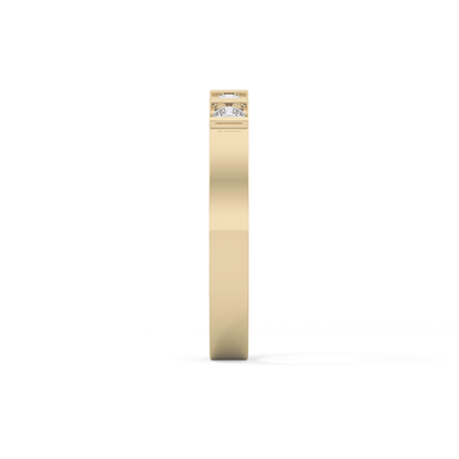 Five Stones Wedding Band with 0.37 TCW Round Cut Moissanite – Yellow, White, or Rose Gold