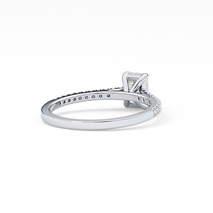 Emerald Pave Lab Grown Diamond Engagement Ring