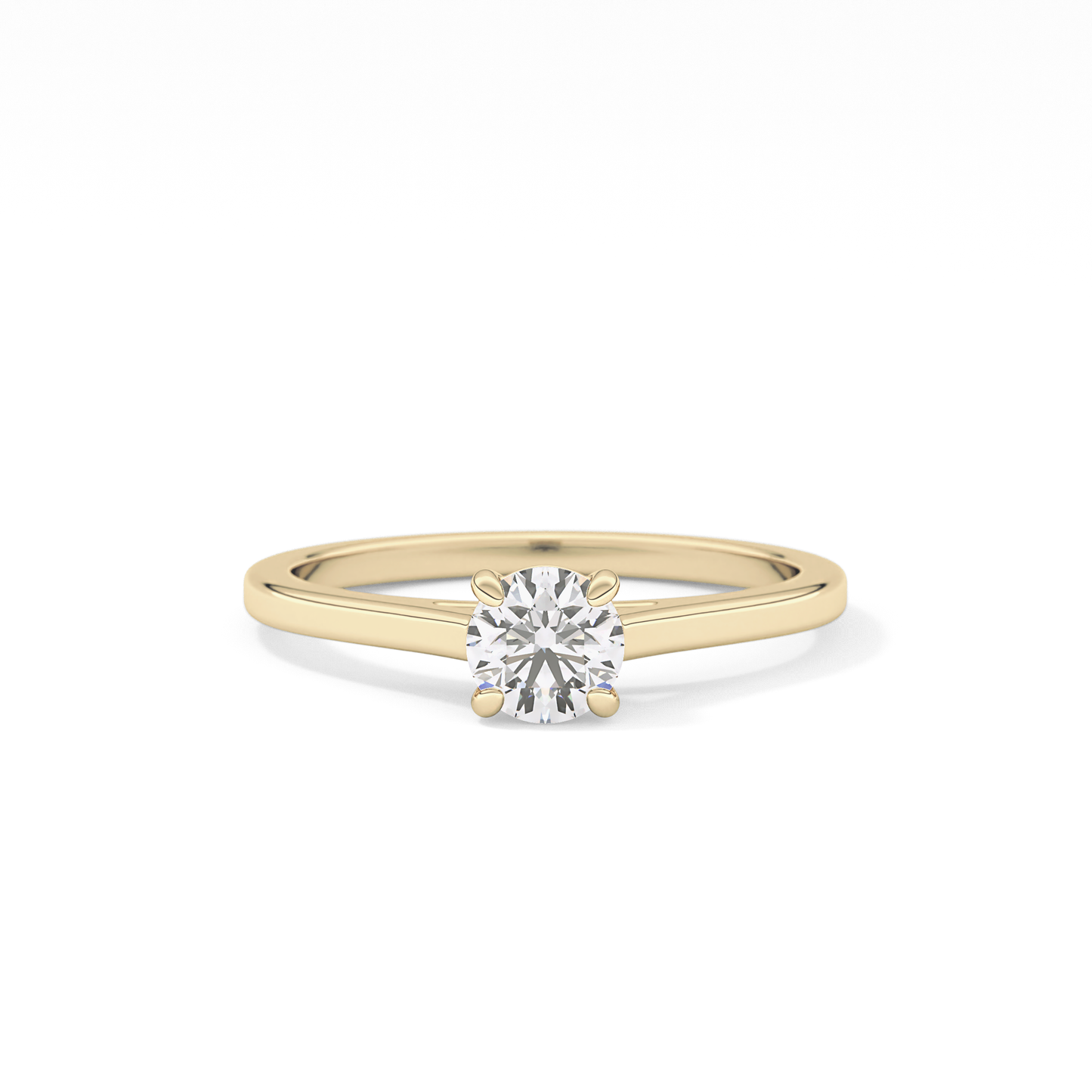Round Solitaire Lab Grown Diamond Engagement Ring