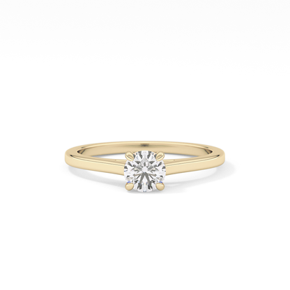 Round Solitaire Lab Grown Diamond Engagement Ring