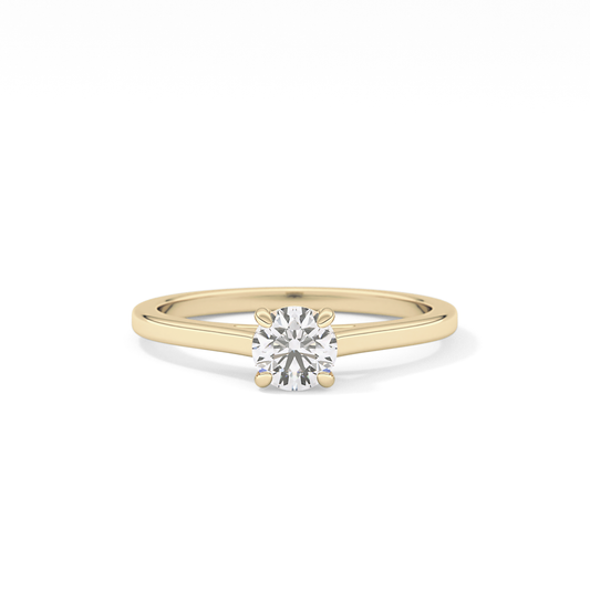 Round Solitaire Lab Grown Diamond Engagement Ring