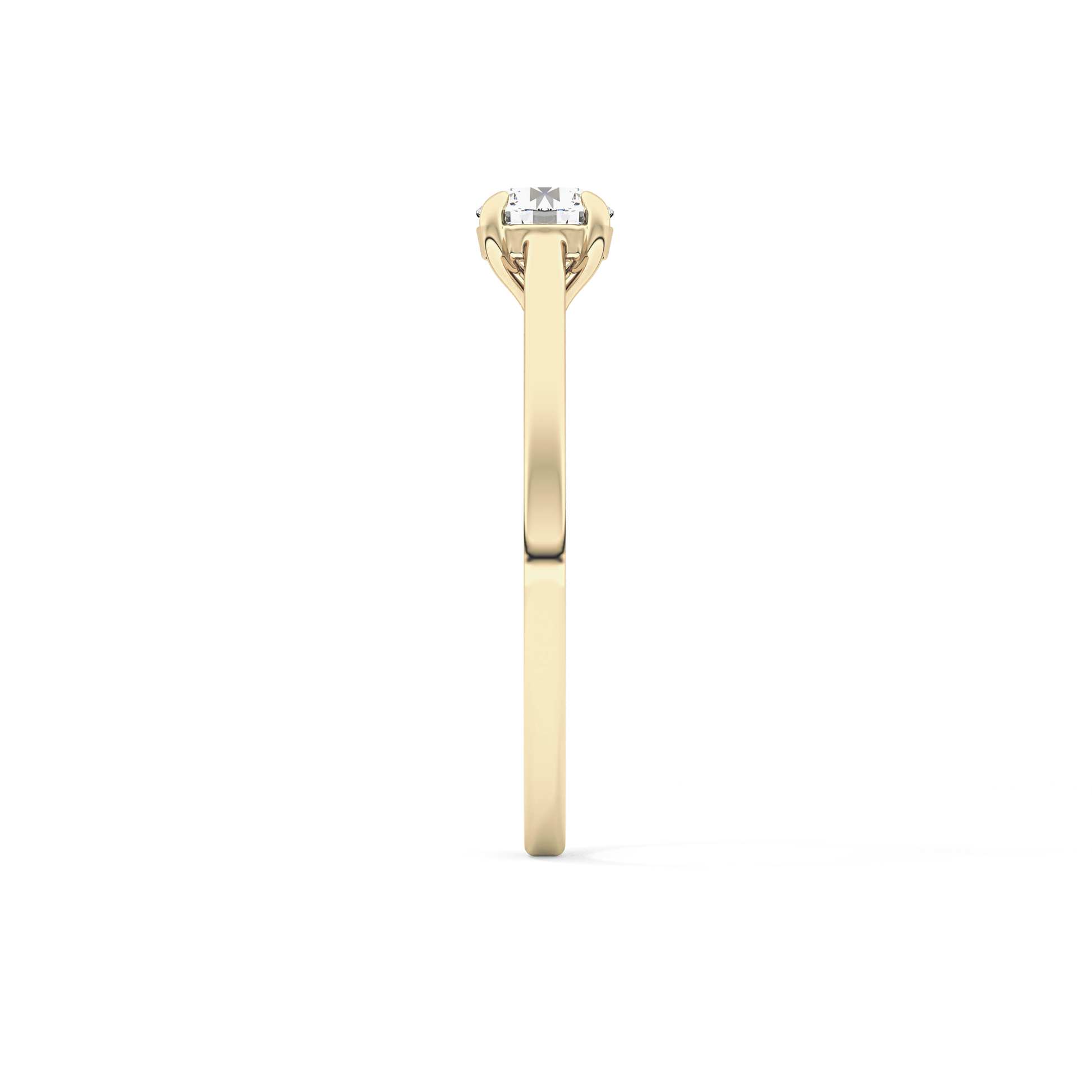 Round Solitaire Lab Grown Diamond Engagement Ring