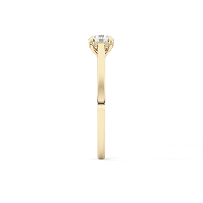 Round Solitaire Lab Grown Diamond Engagement Ring