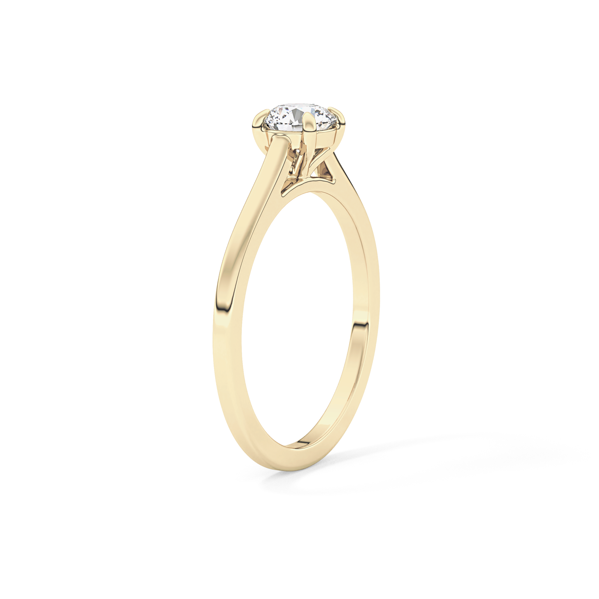 Round Solitaire Lab Grown Diamond Engagement Ring