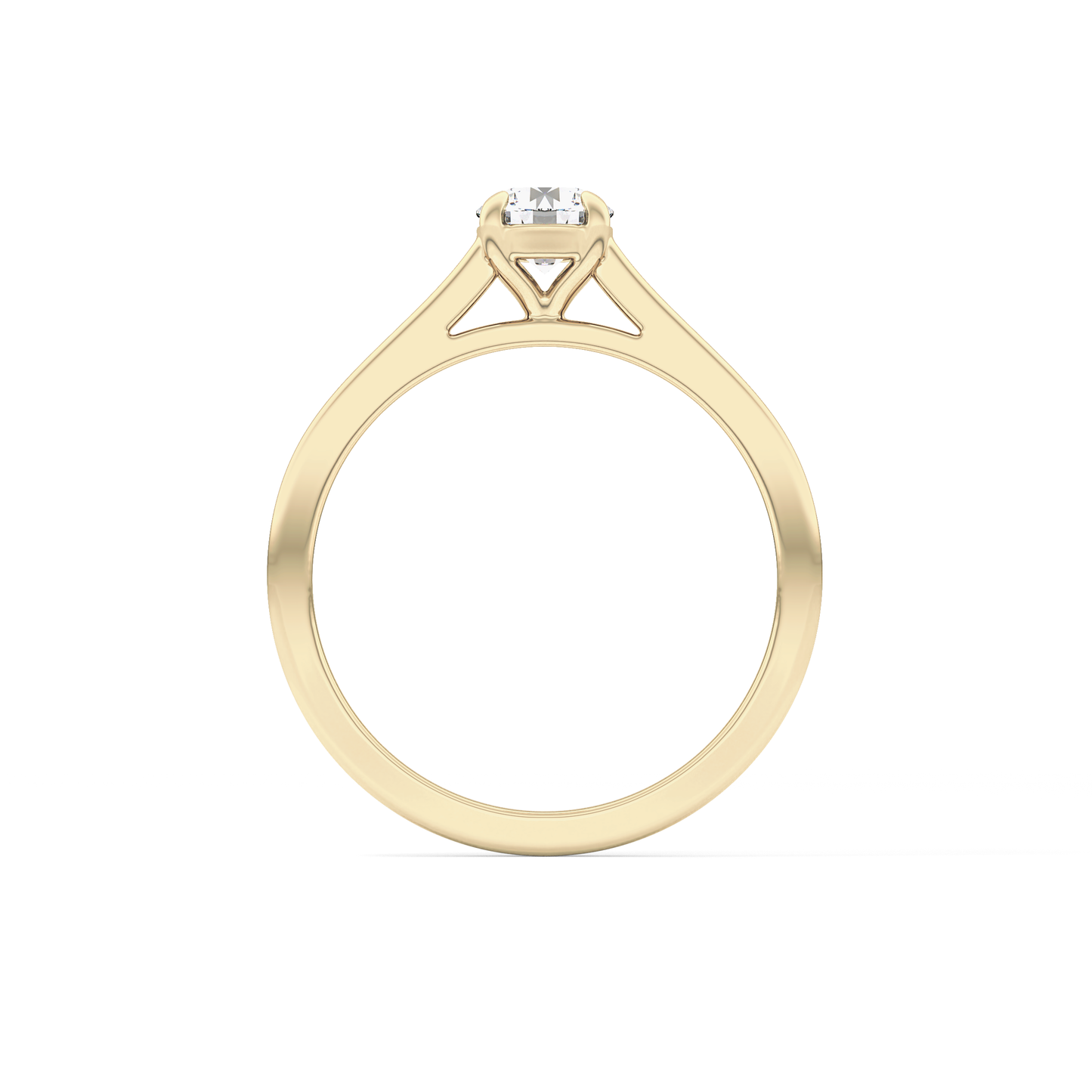 Round Solitaire Lab Grown Diamond Engagement Ring