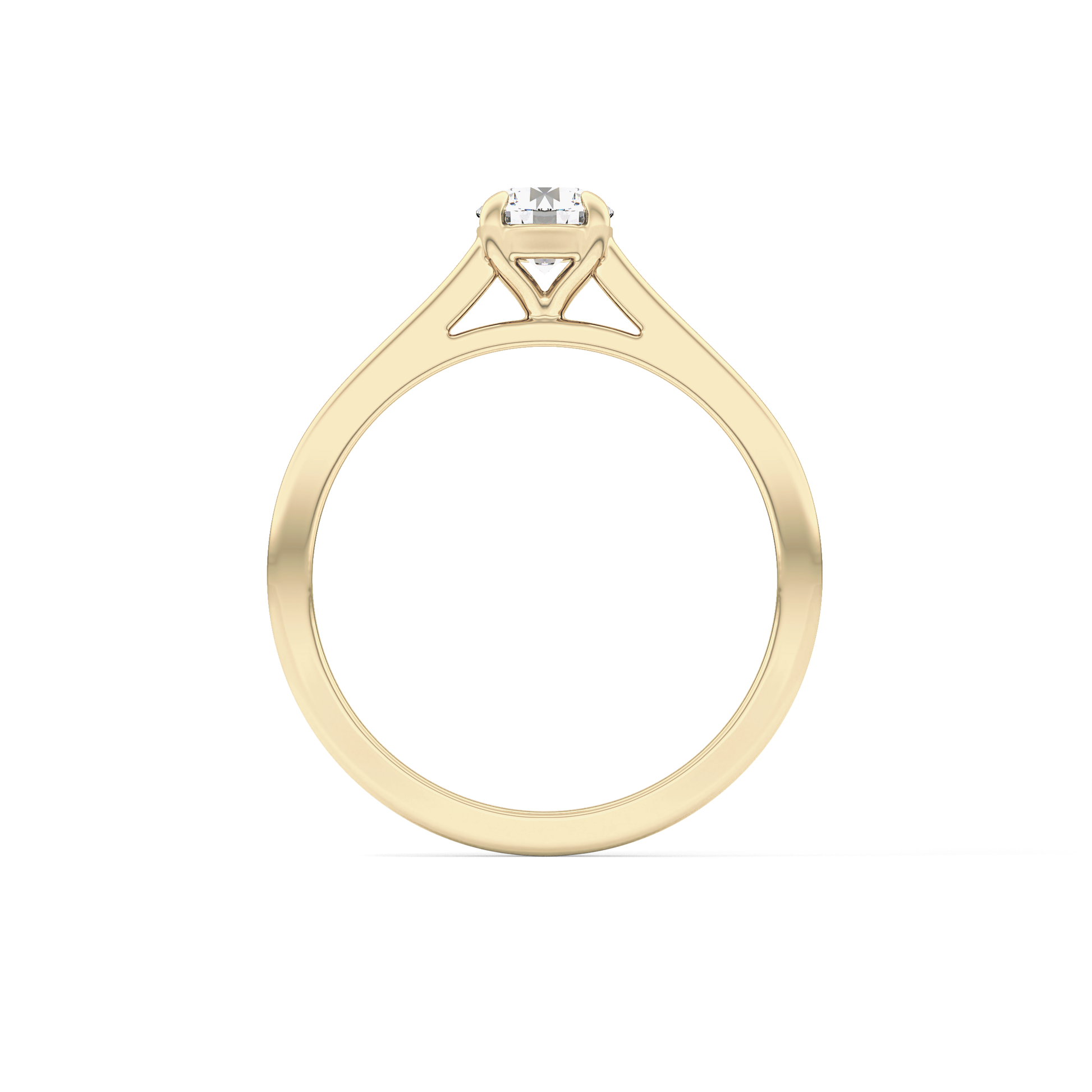 Round Solitaire Lab Grown Diamond Engagement Ring
