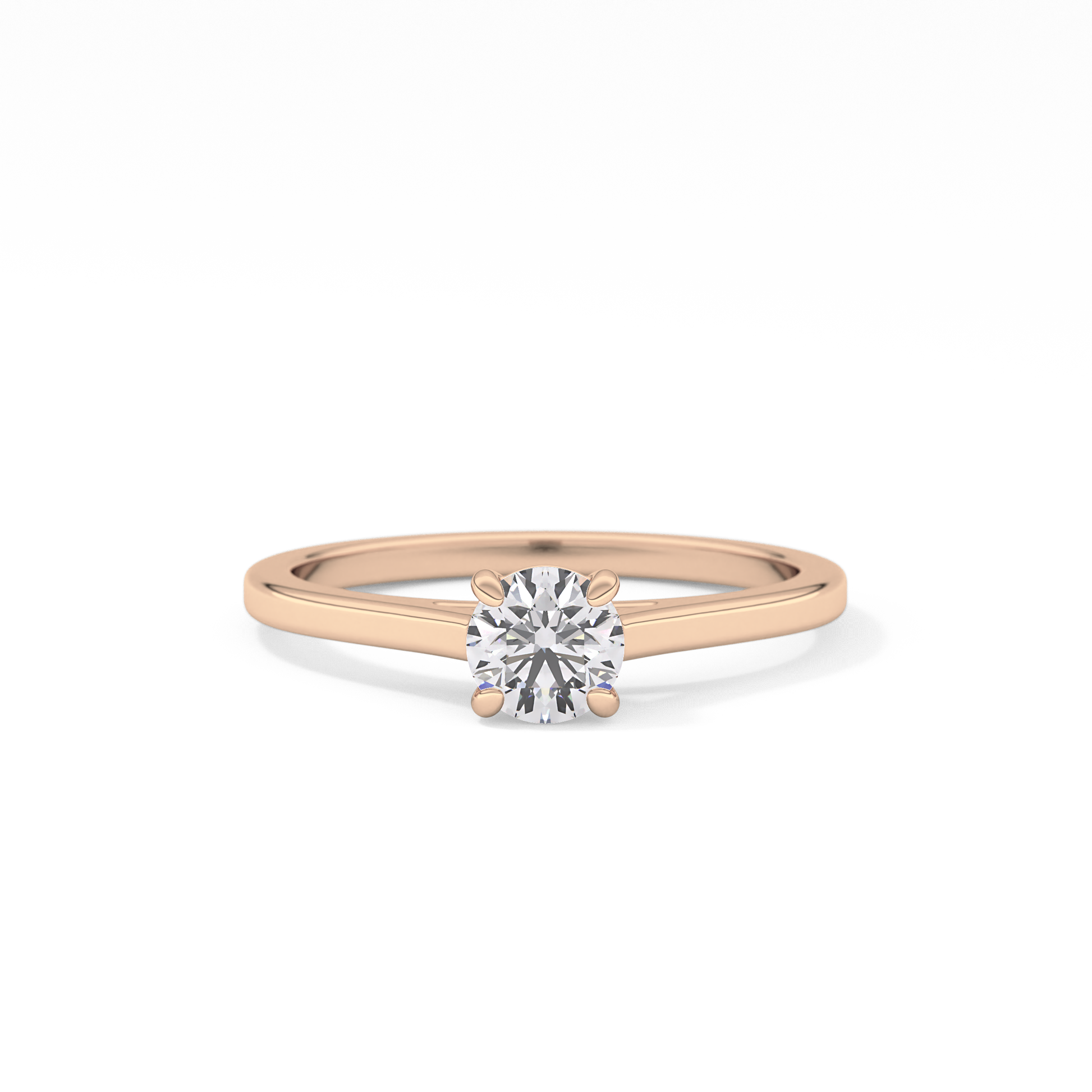 Round Solitaire Lab Grown Diamond Engagement Ring