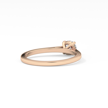 Round Solitaire Lab Grown Diamond Engagement Ring