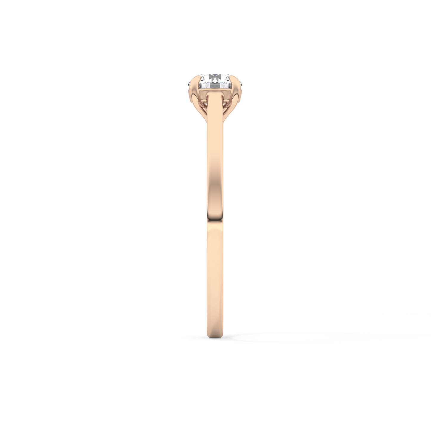 Round Solitaire Lab Grown Diamond Engagement Ring