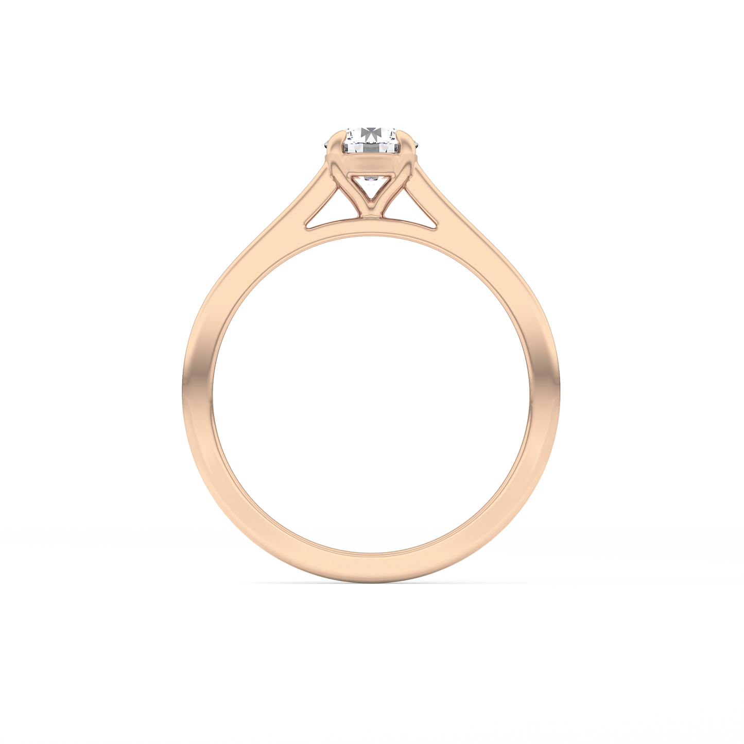 Round Solitaire Lab Grown Diamond Engagement Ring