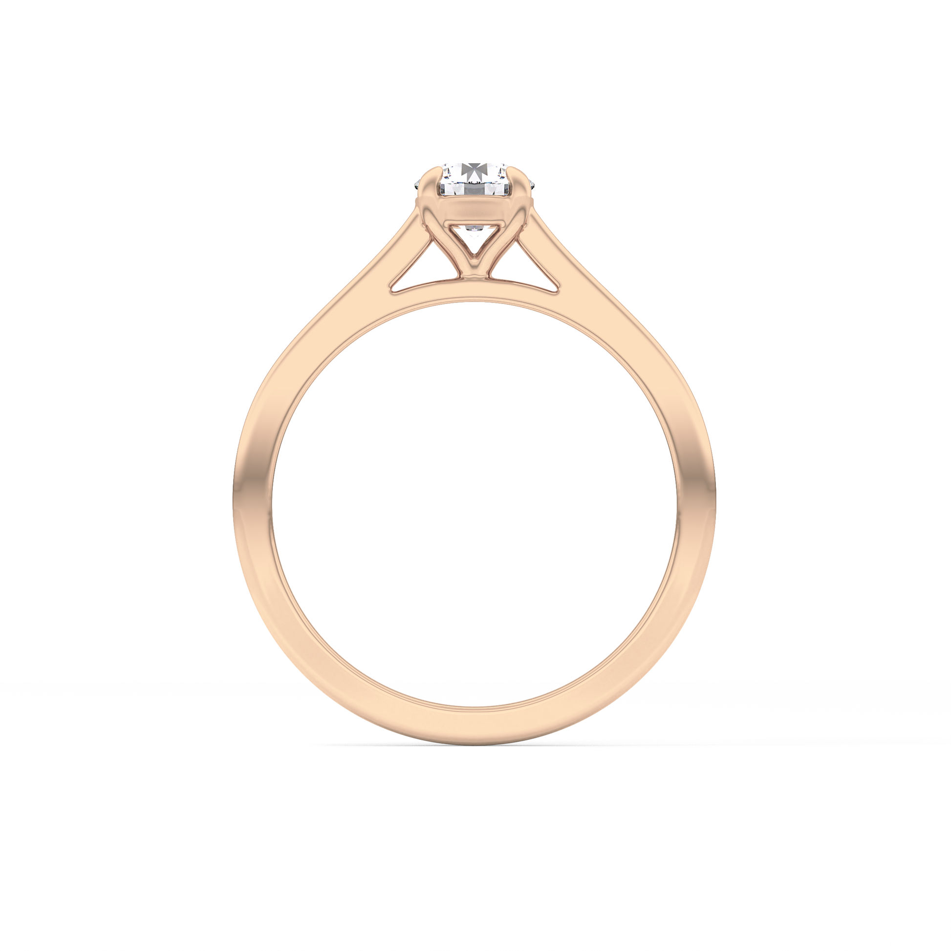 Round Solitaire Lab Grown Diamond Engagement Ring