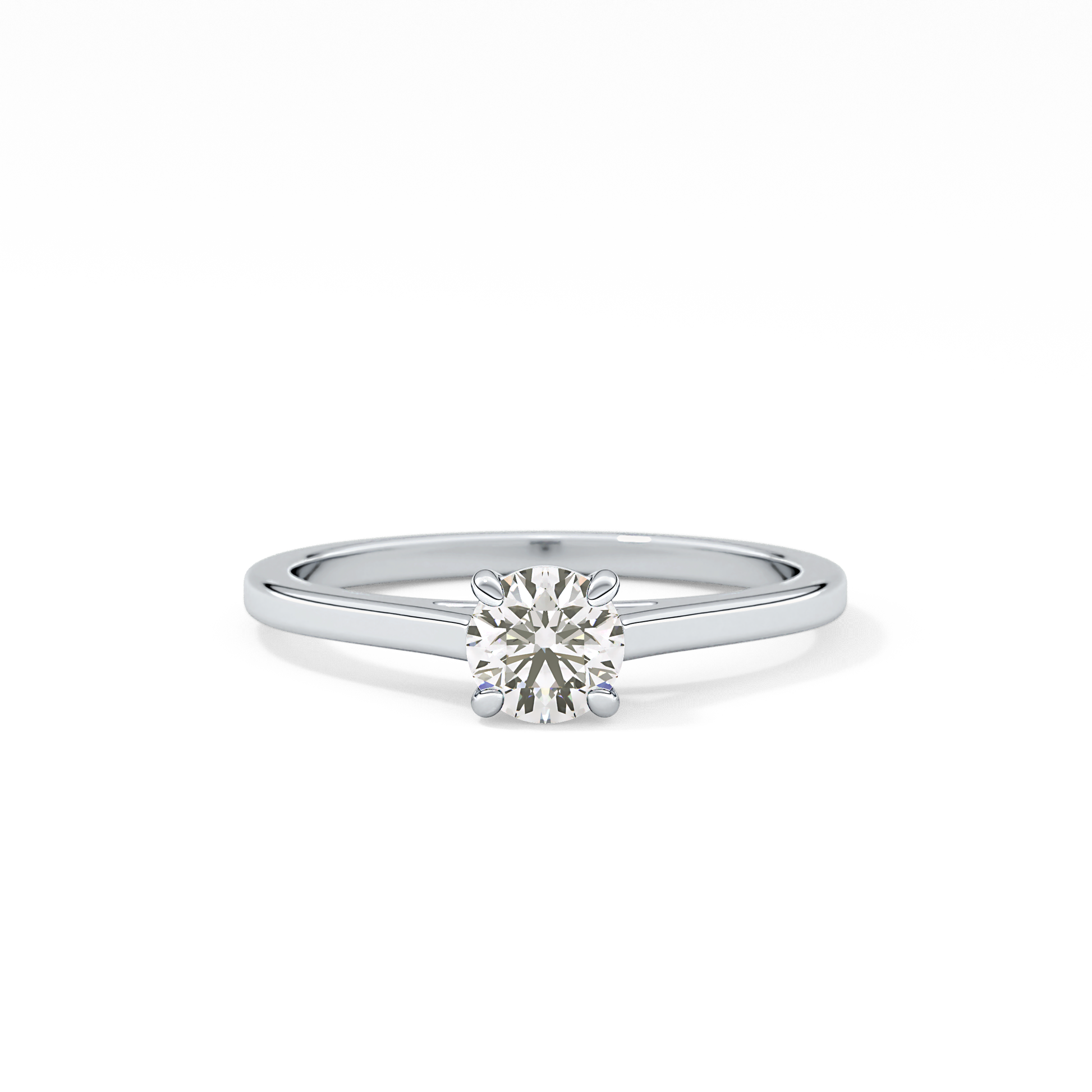 Round Solitaire Lab Grown Diamond Engagement Ring