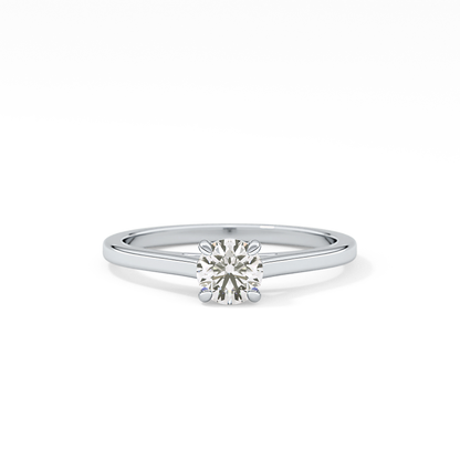 Round Solitaire Lab Grown Diamond Engagement Ring