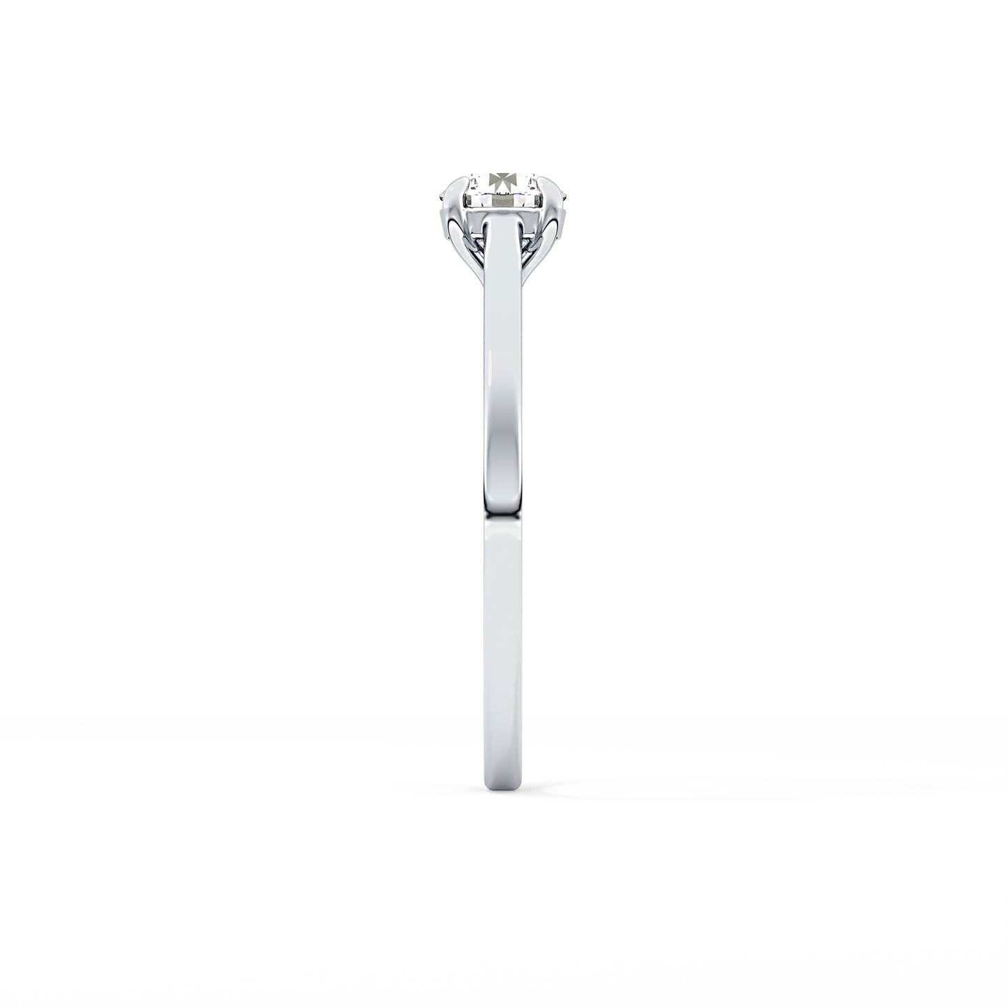 Round Solitaire Lab Grown Diamond Engagement Ring