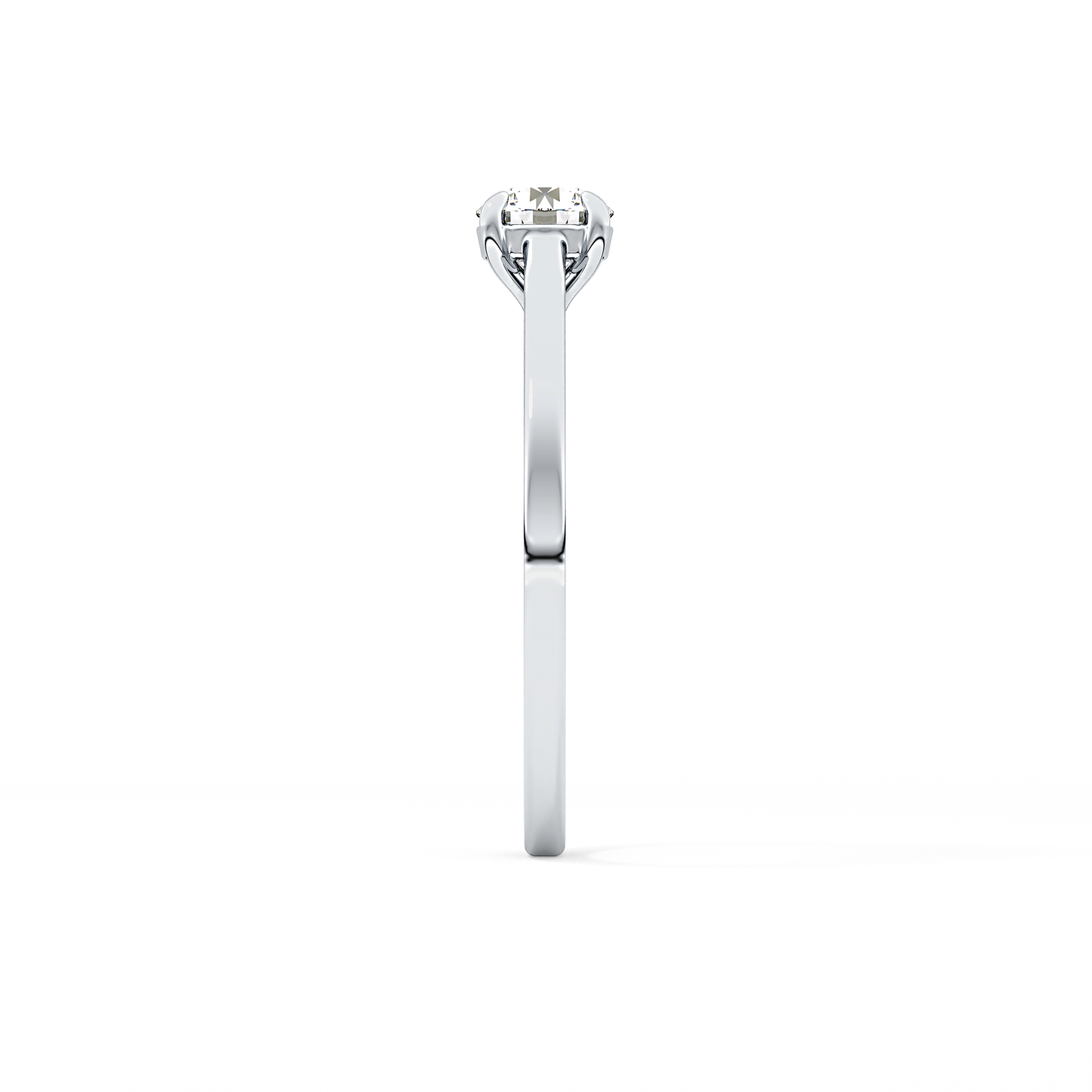 Round Solitaire Lab Grown Diamond Engagement Ring