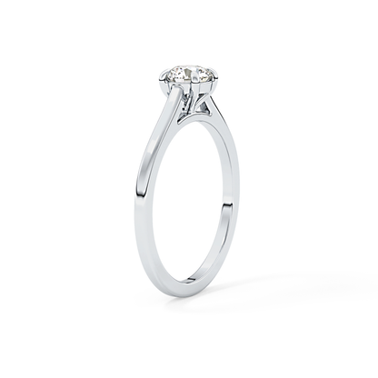 Round Solitaire Lab Grown Diamond Engagement Ring