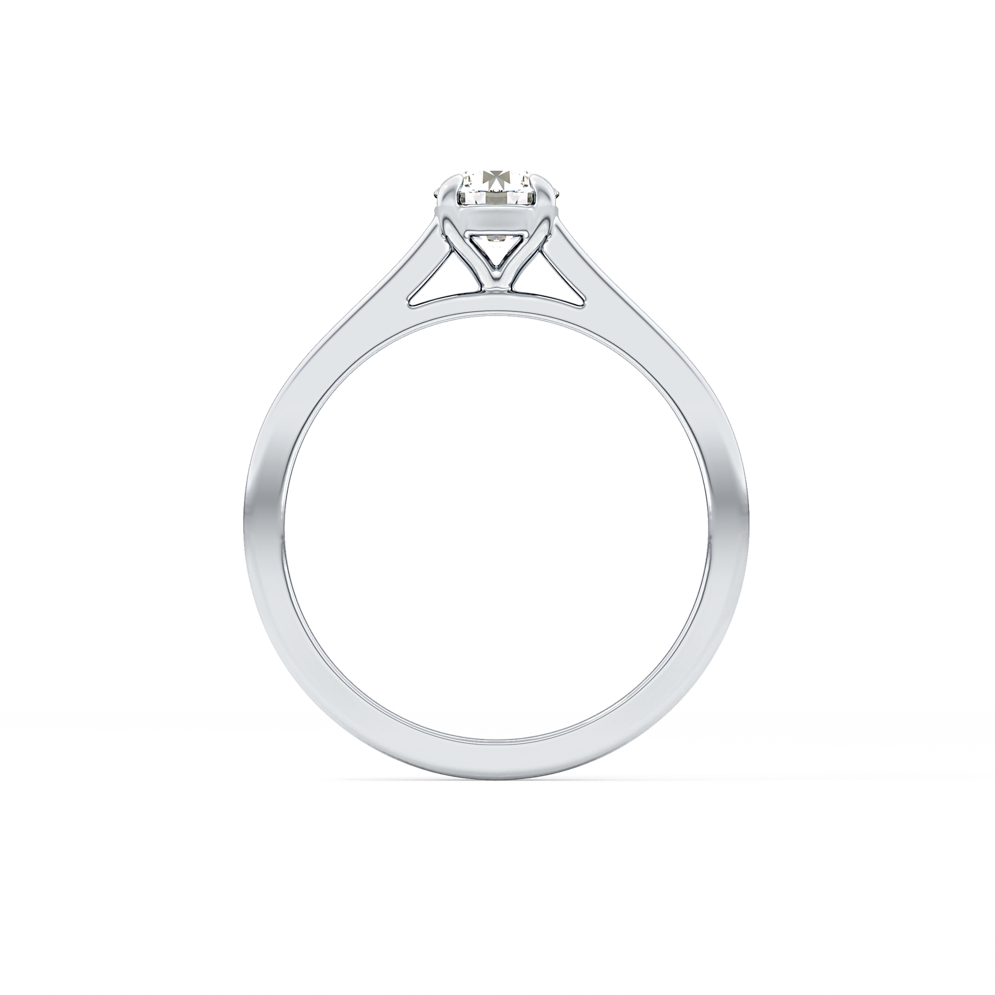 Round Solitaire Lab Grown Diamond Engagement Ring