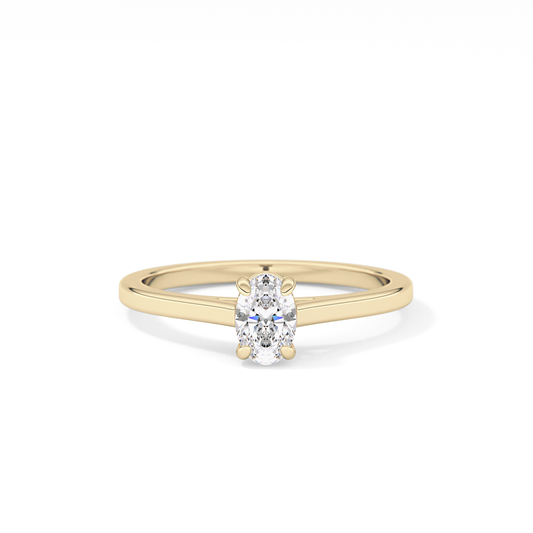 Oval Solitaire Lab Grown Diamond Engagement Ring