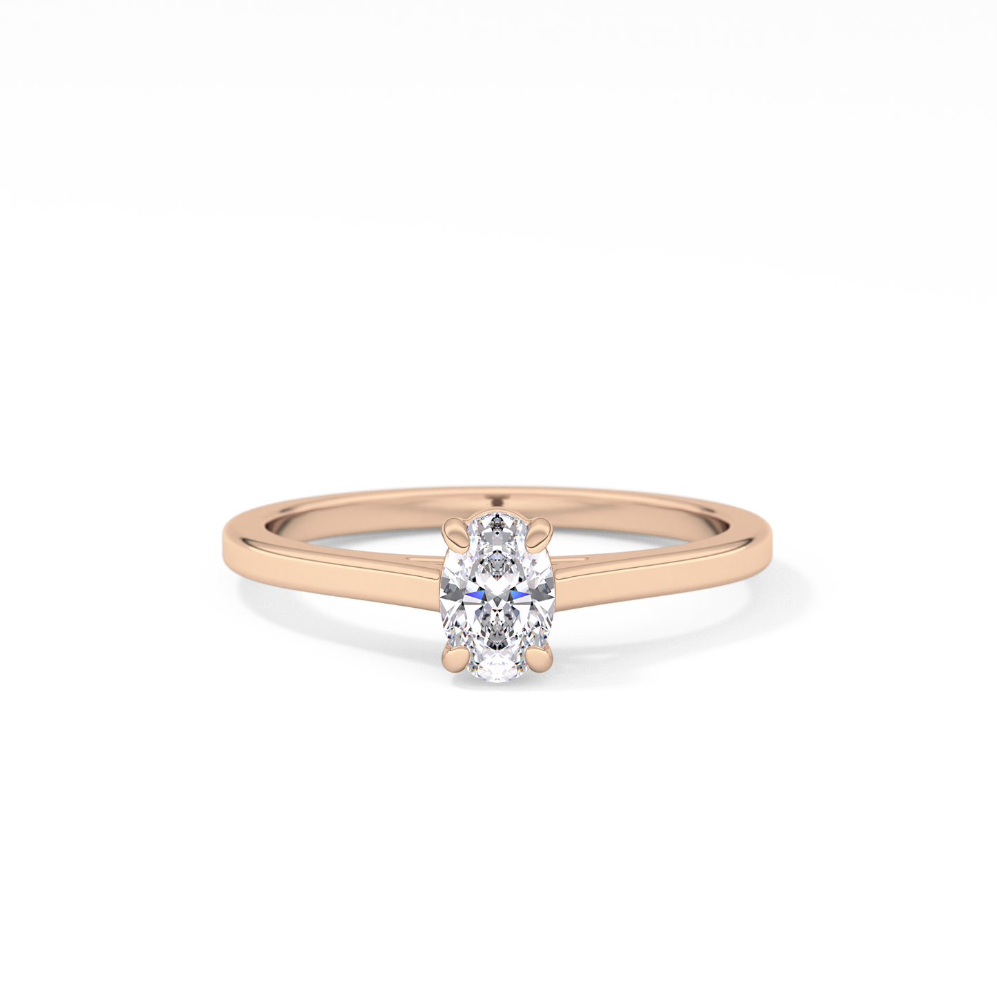 Oval Solitaire Lab Grown Diamond Engagement Ring