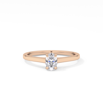Oval Solitaire Lab Grown Diamond Engagement Ring