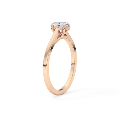 Oval Solitaire Lab Grown Diamond Engagement Ring