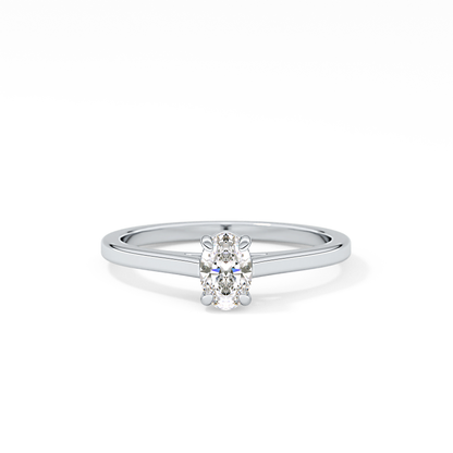 Oval Solitaire Lab Grown Diamond Engagement Ring