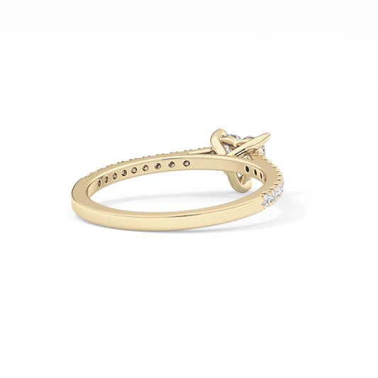 Heart Pave Lab Grown Diamond Engagement Ring