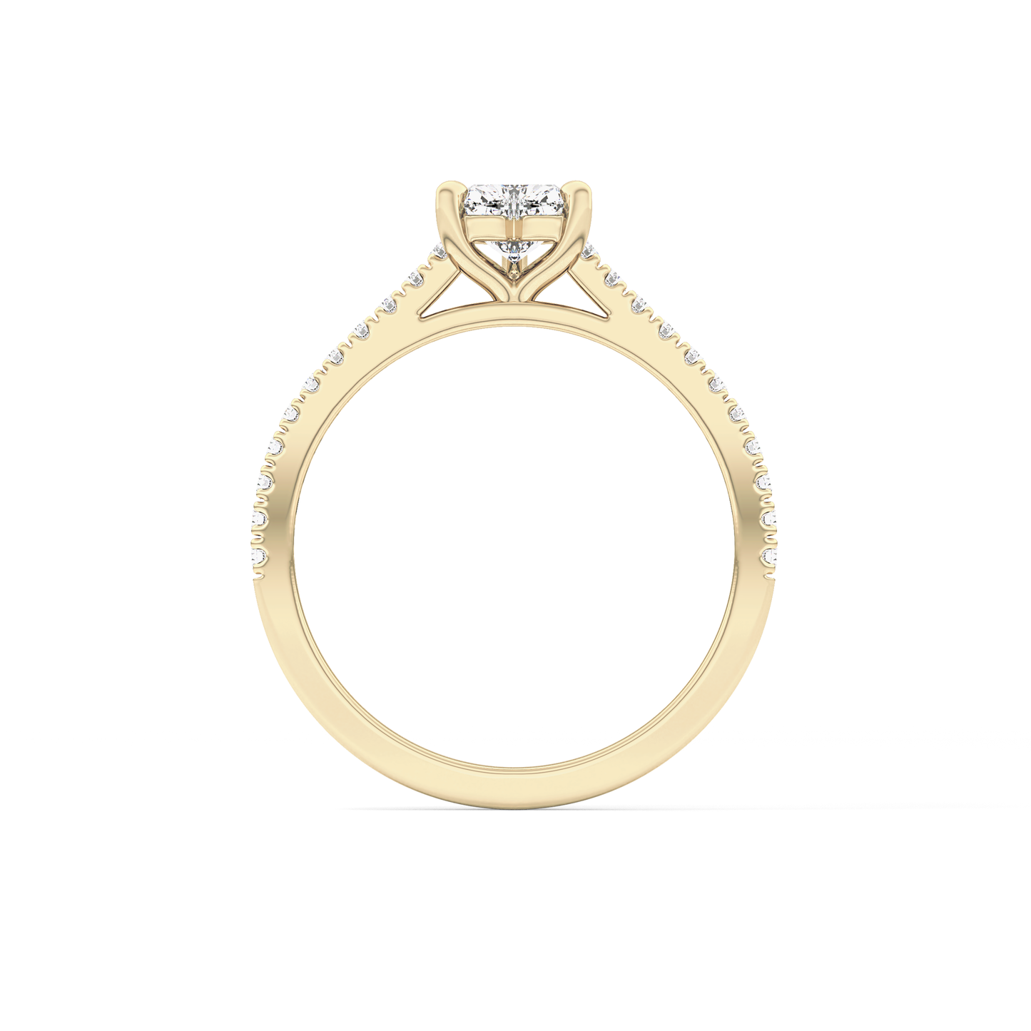 Heart Pave Lab Grown Diamond Engagement Ring