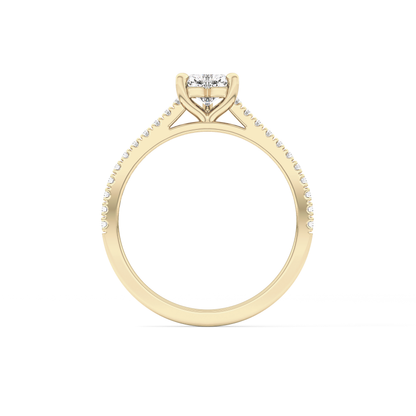 Heart Pave Lab Grown Diamond Engagement Ring
