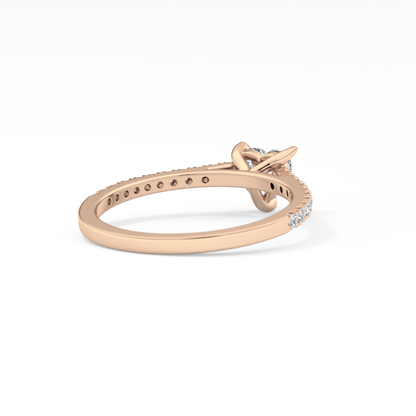 Heart Pave Lab Grown Diamond Engagement Ring