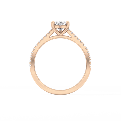 Heart Pave Lab Grown Diamond Engagement Ring