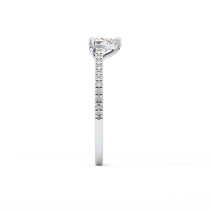 Heart Pave Lab Grown Diamond Engagement Ring