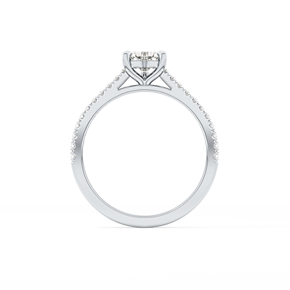 Heart Pave Lab Grown Diamond Engagement Ring