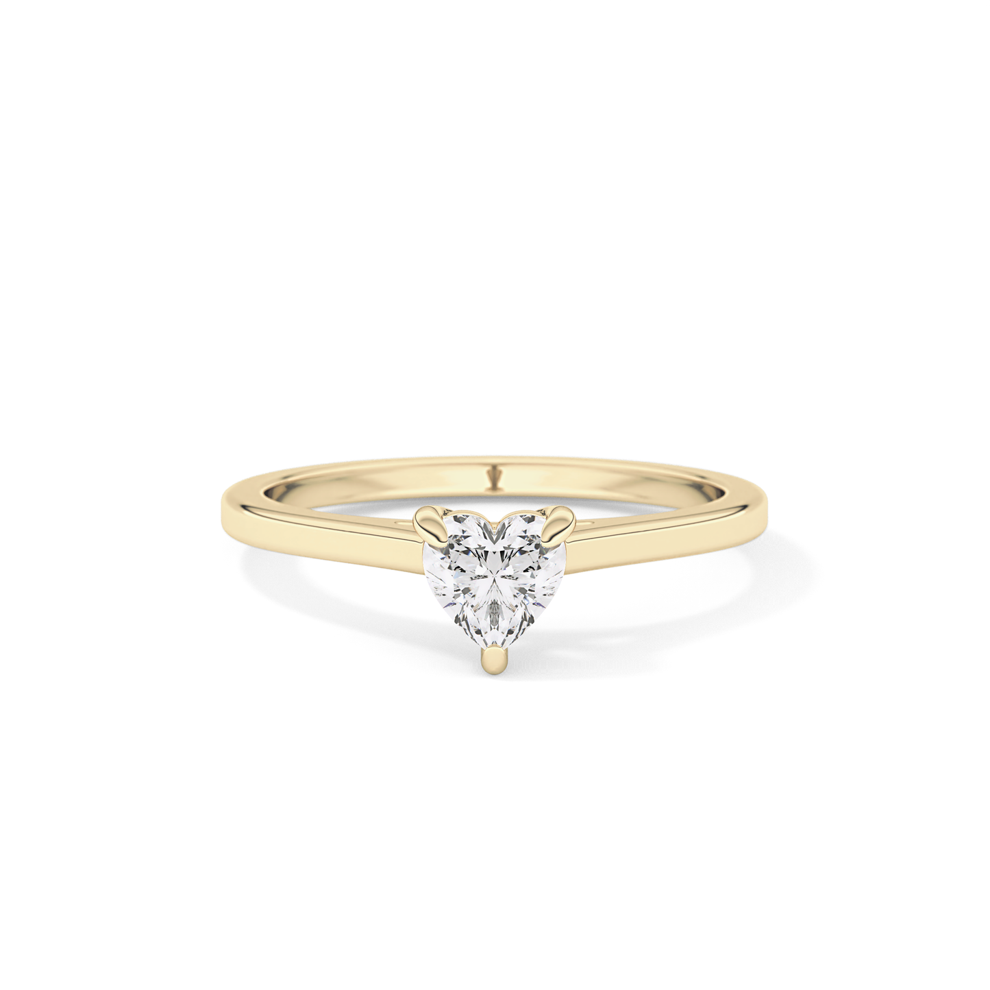 Heart Solitaire Lab Grown Diamond Engagement Ring