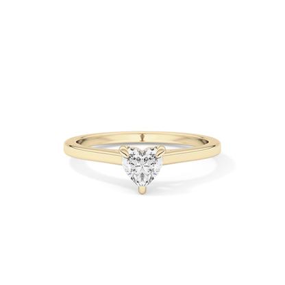 Heart Solitaire Lab Grown Diamond Engagement Ring