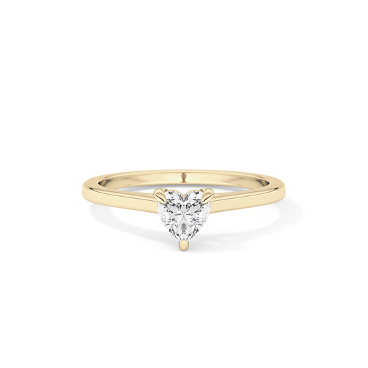 Heart Solitaire Lab Grown Diamond Engagement Ring