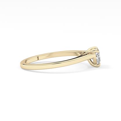 Heart Solitaire Lab Grown Diamond Engagement Ring