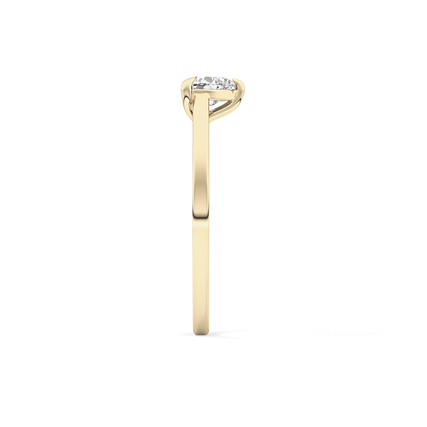 Heart Solitaire Lab Grown Diamond Engagement Ring
