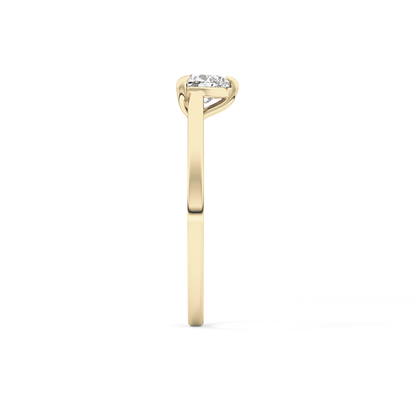 Heart Solitaire Lab Grown Diamond Engagement Ring