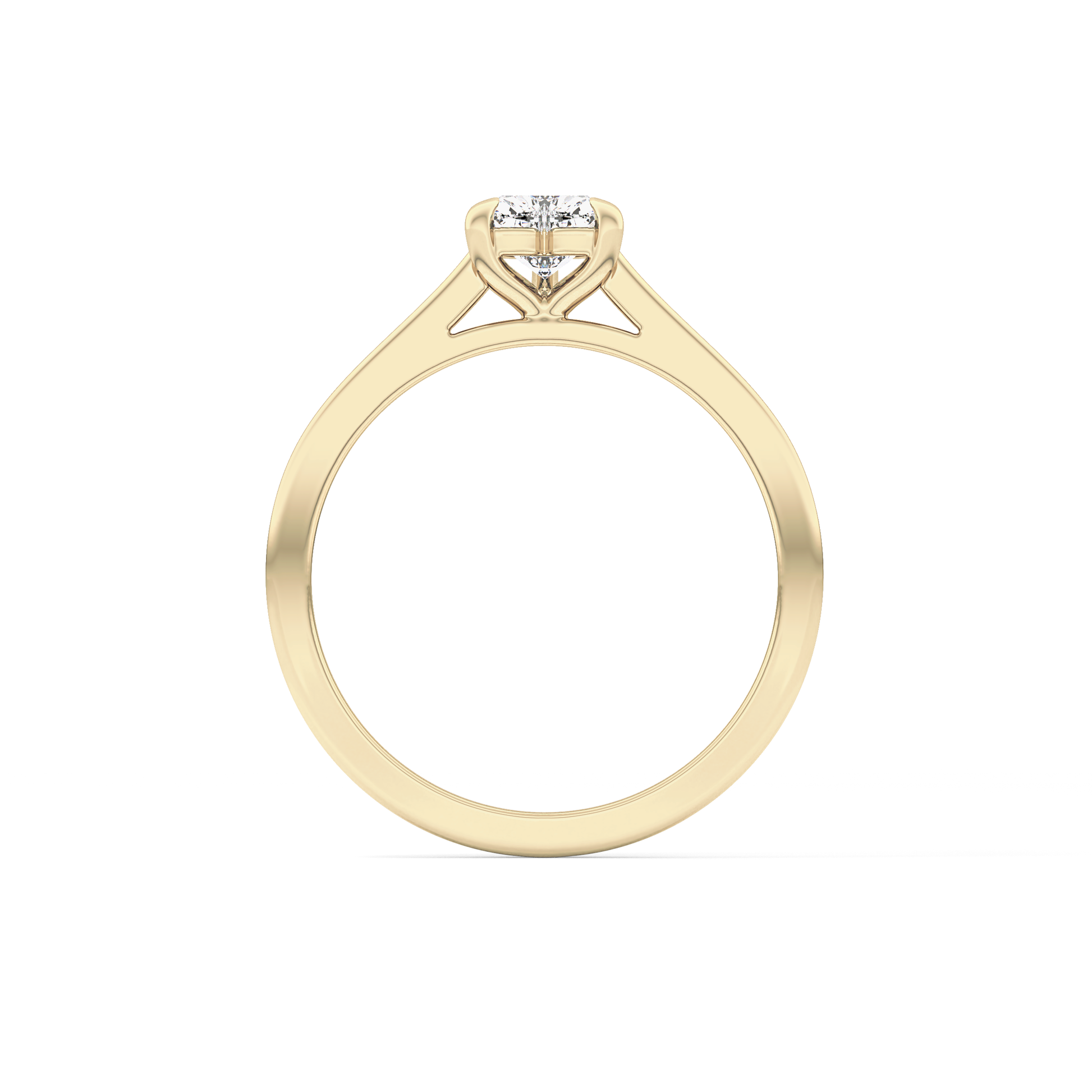 Heart Solitaire Lab Grown Diamond Engagement Ring