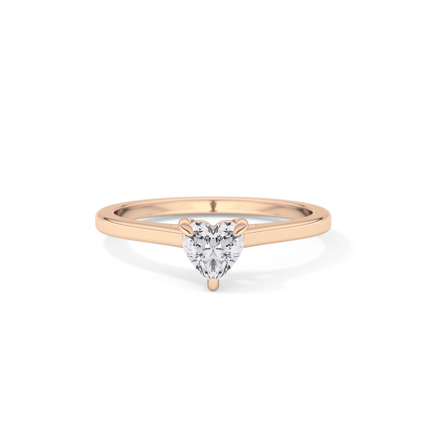 Heart Solitaire Lab Grown Diamond Engagement Ring
