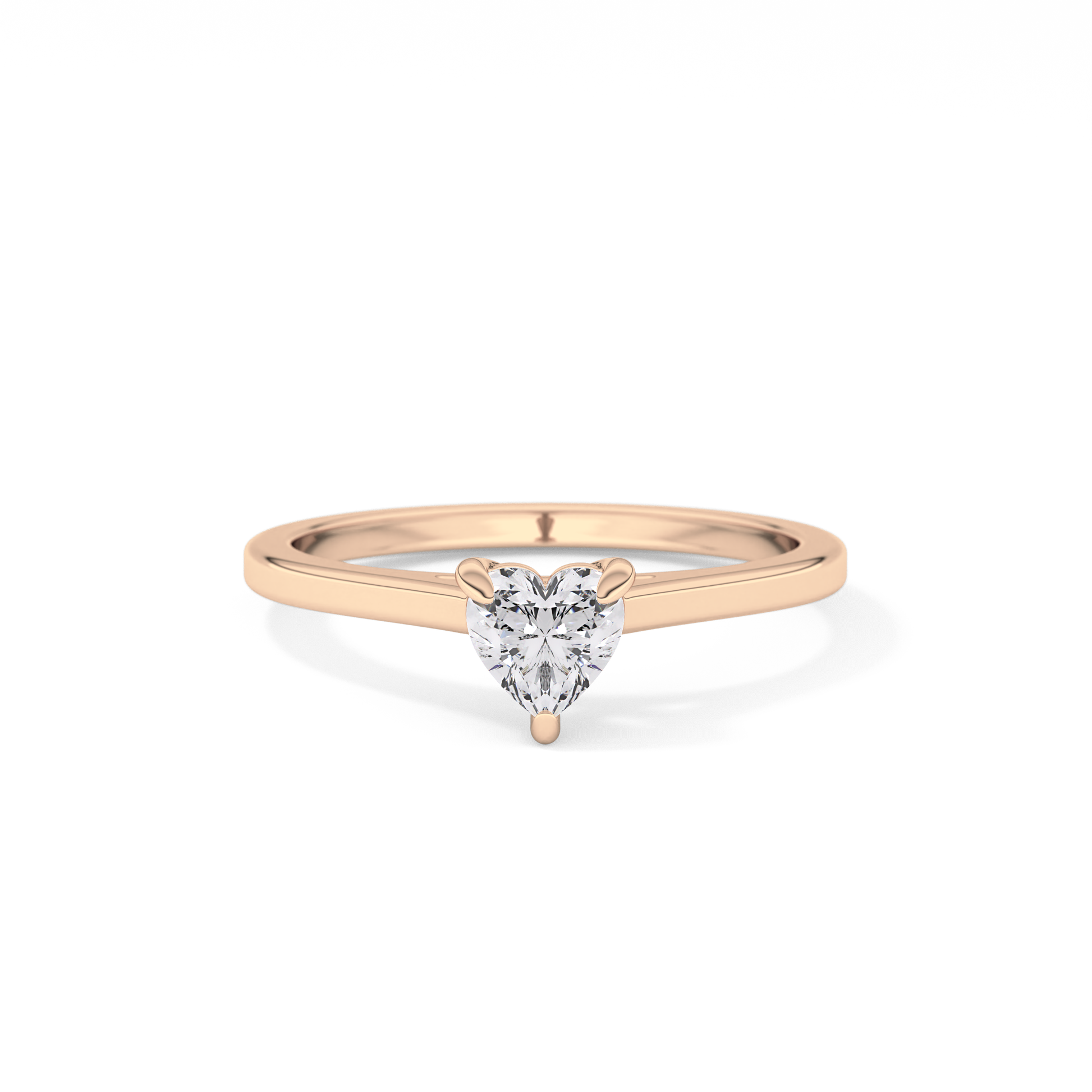 Heart Solitaire Lab Grown Diamond Engagement Ring