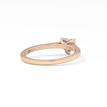 Heart Solitaire Lab Grown Diamond Engagement Ring