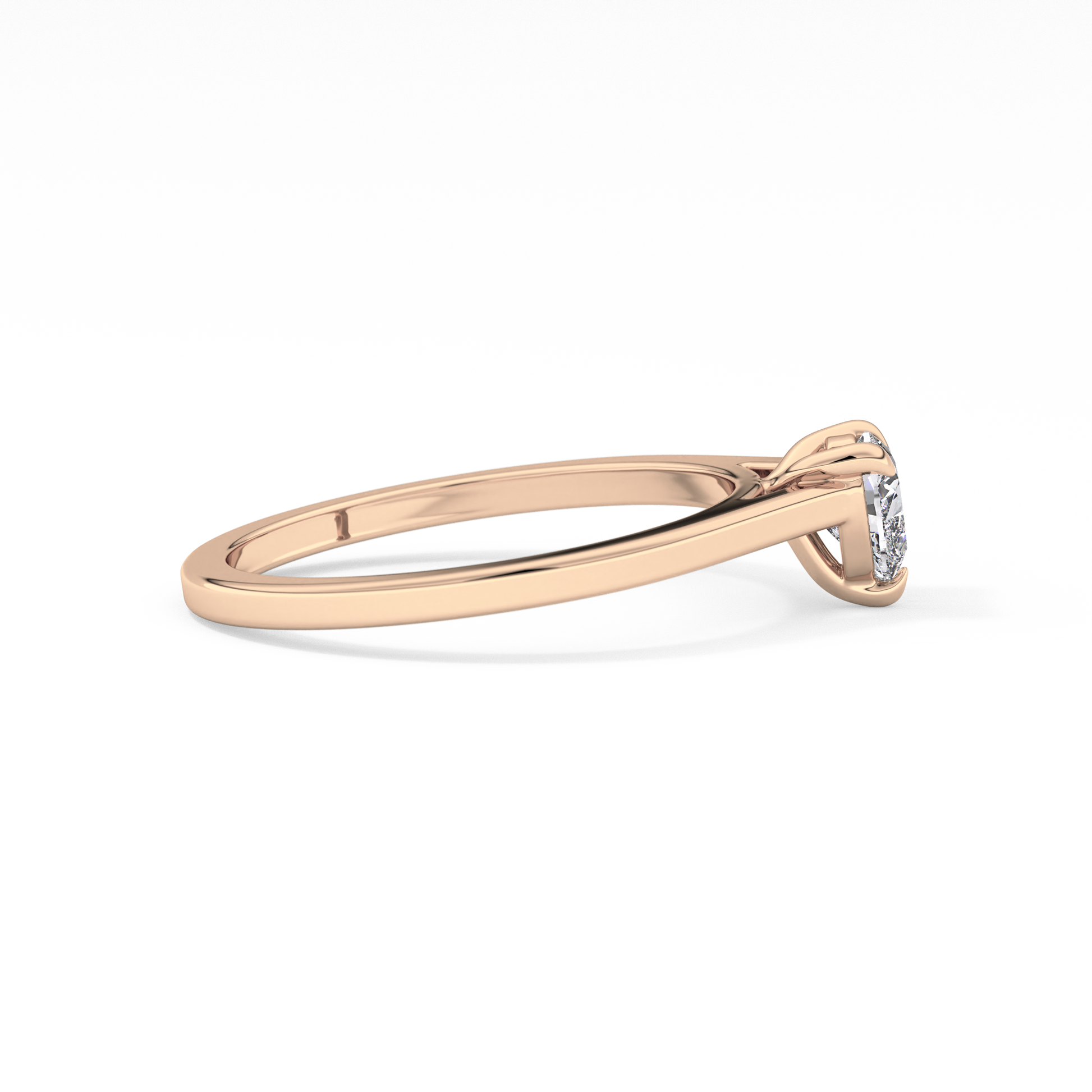 Heart Solitaire Lab Grown Diamond Engagement Ring