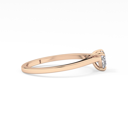 Heart Solitaire Lab Grown Diamond Engagement Ring