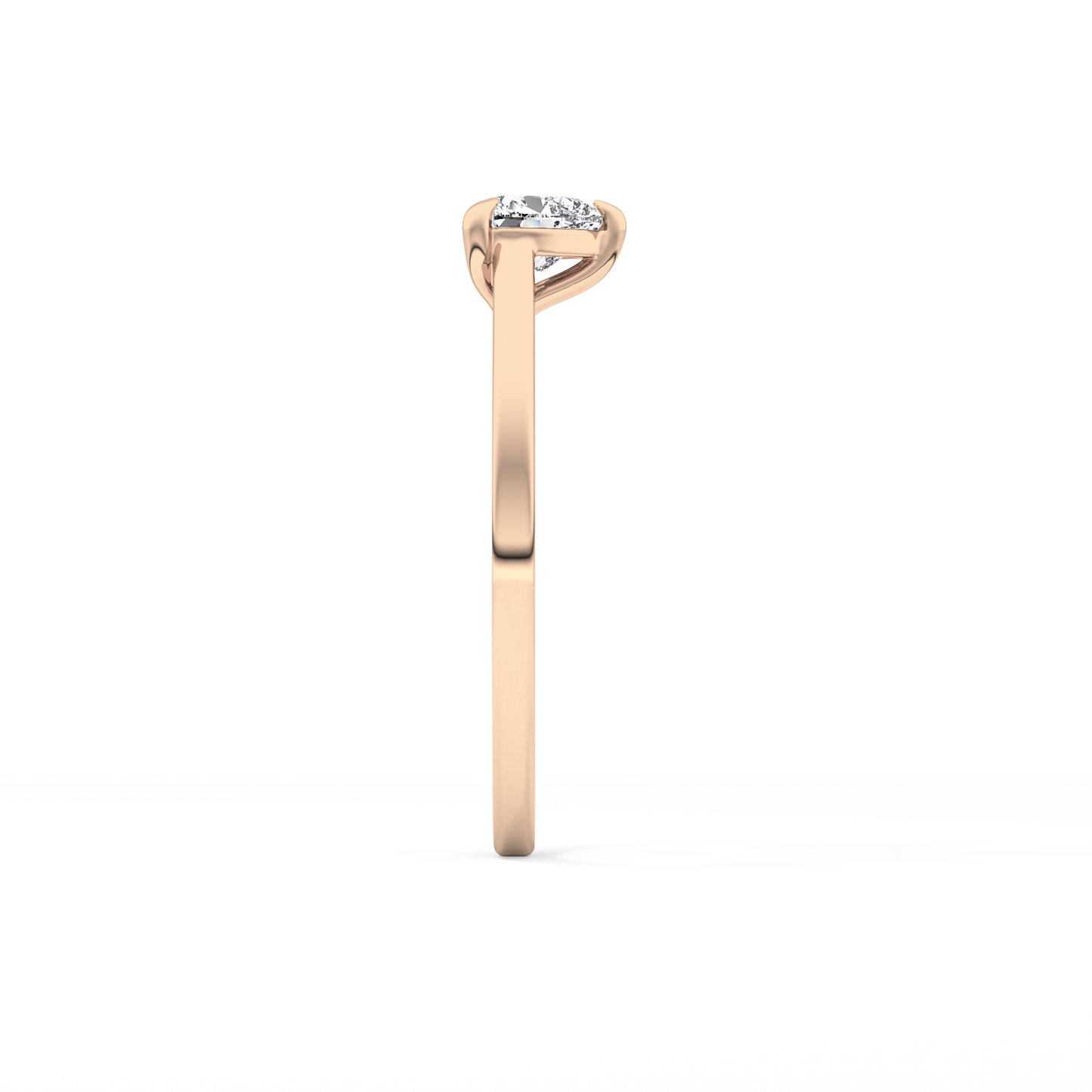 Heart Solitaire Lab Grown Diamond Engagement Ring