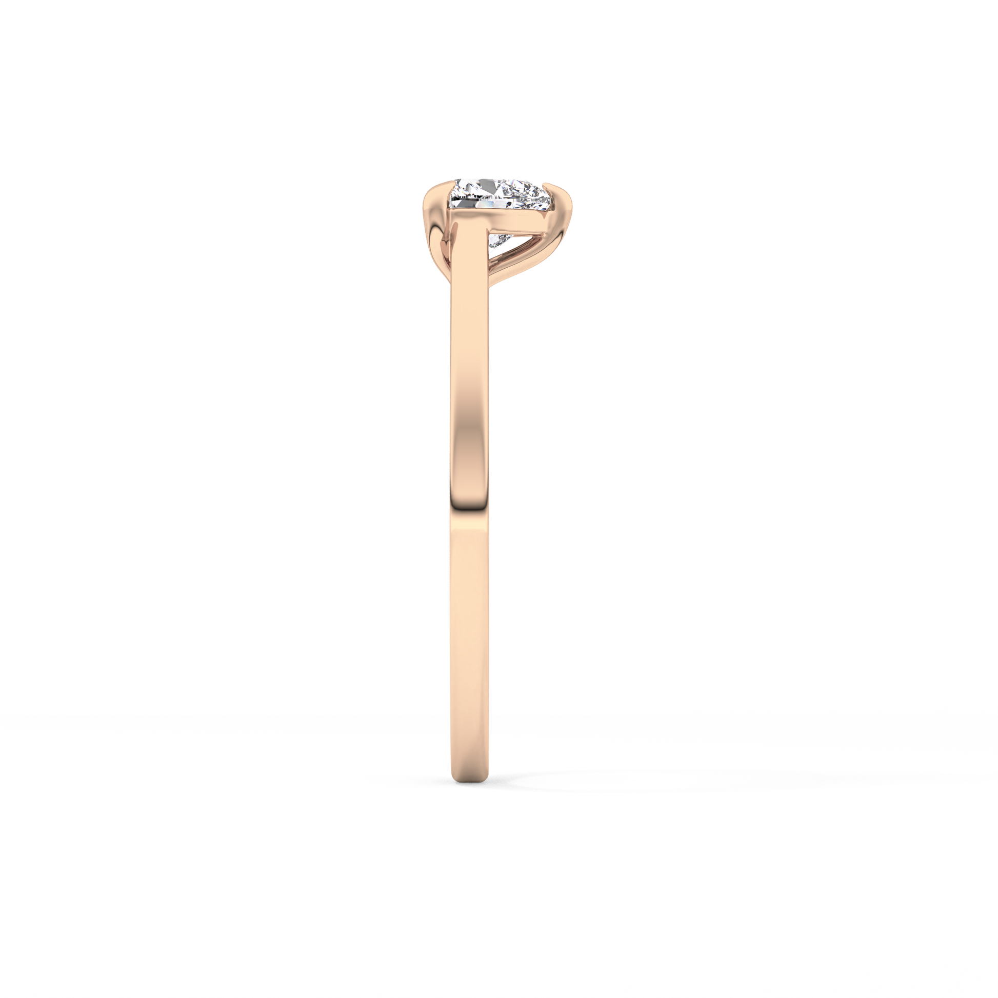 Heart Solitaire Lab Grown Diamond Engagement Ring