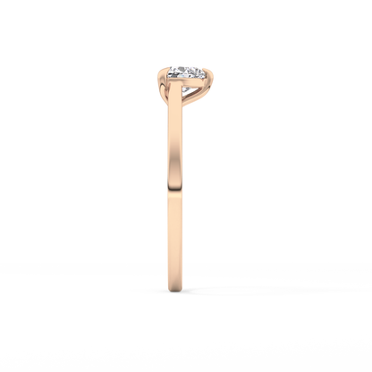 Heart Solitaire Lab Grown Diamond Engagement Ring